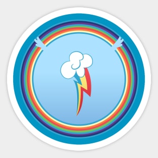 Suble Brony - Rainbow Dash Cutie Circle Sticker